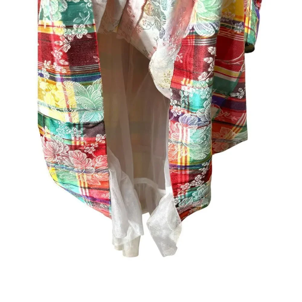 Vintage‎ Sarah Hent Girls Flower Print Maxi Dress Prairie Cottagecore